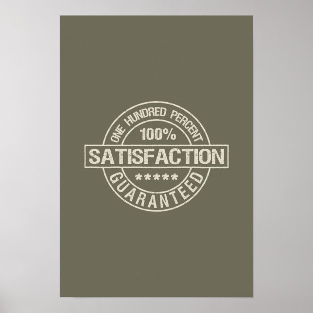 SATISFACTION GARANTIE poster personnalisé (Devant)