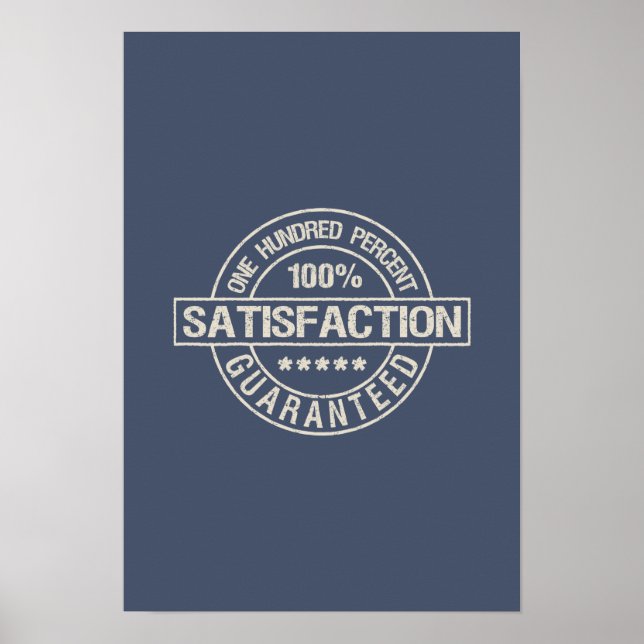 SATISFACTION GARANTIE poster personnalisé (Devant)