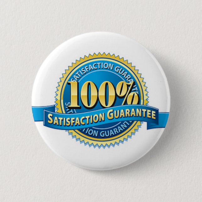 Satisfaction Guarantee Button Pins (Front)