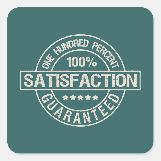 SATISFACTION GUARANTEED stickers (Front)