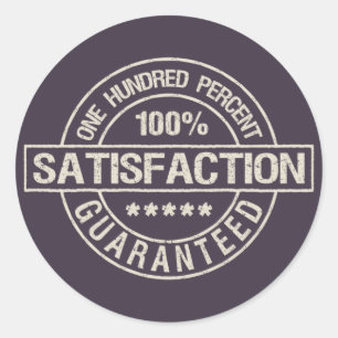 SATISFACTION GUARANTEED stickers