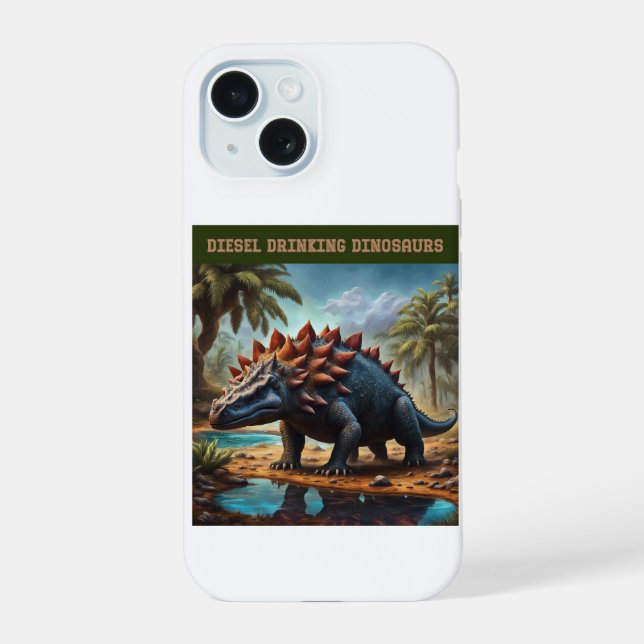Satisfied Ankylosaurus iPhone 15 Case (Back)