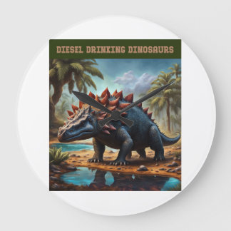 Satisfied Ankylosaurus Large Clock