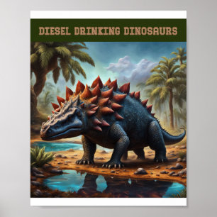 Satisfied Ankylosaurus Poster
