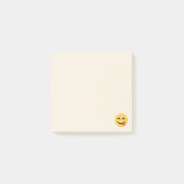 Satisfied Emoji Face Post-it Notes (Front)