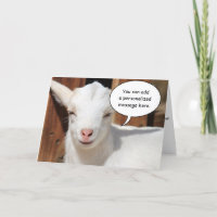 Satisfied Goat Greeting Card