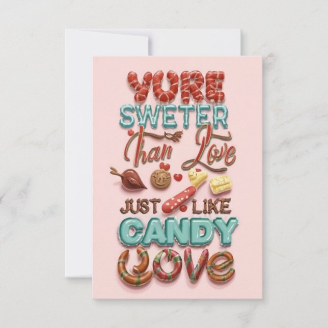 Satisfy Your Sweet Tooth with Love - Irresistible  Thank You Card (Front)