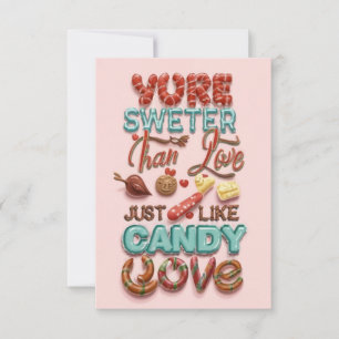 Satisfy Your Sweet Tooth with Love - Irresistible  Thank You Card