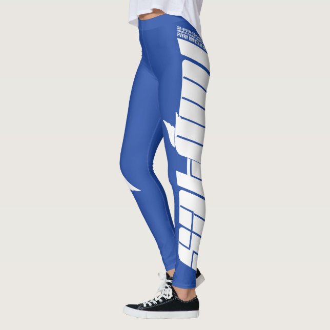 satomi motorsport "satomi angel blue" leggings (Left)