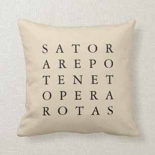 Sator Rotas Ancient Secret Magical Symbol Throw Pillow
