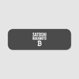 Satoshi Nakamoto White Edition Name Tag