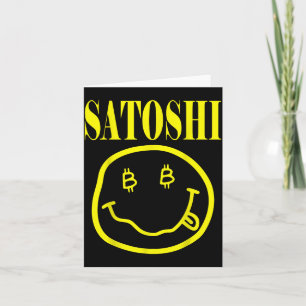 Satoshi Yellow Smile Face Card