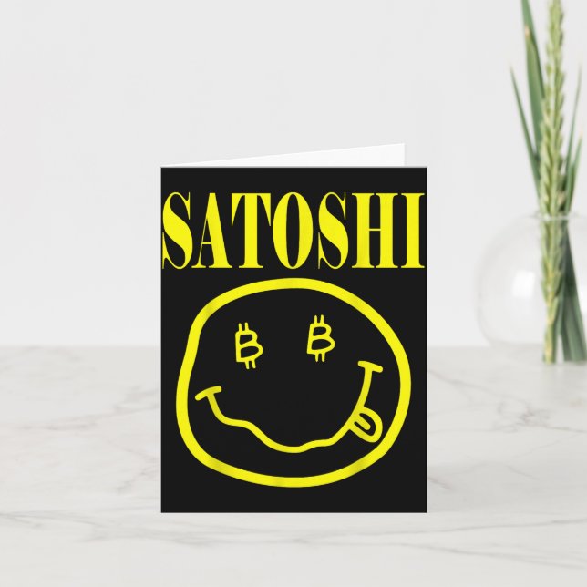 Satoshi Yellow Smile Face Card (Front)