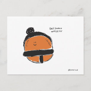 satsumo wrestler postcard