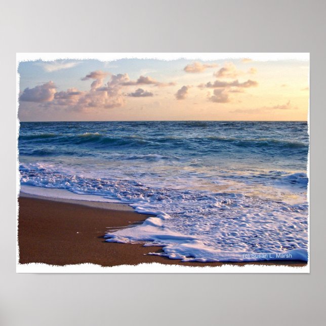 Saturated Florida beach at sunrise Poster (Front)