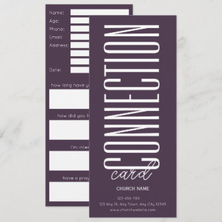Saturated Grape Church Connection Card