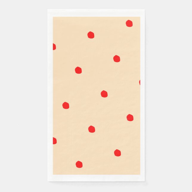 Saturated polka dots design Paper Napkin (Front)