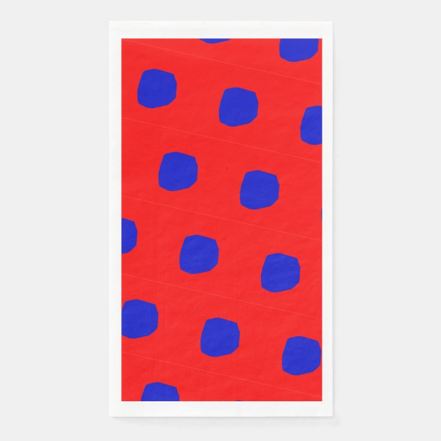 Saturated polka dots design Paper Napkin (Front)