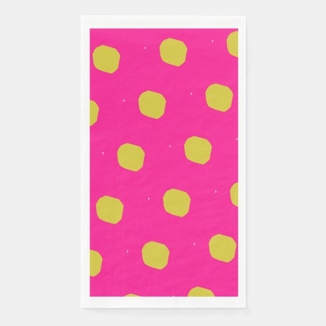 Saturated polka dots Paper Napkin (Front)