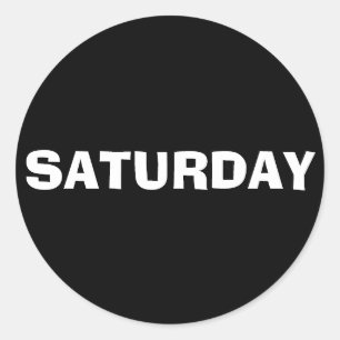 Saturday Ad Lib Black Sticker by Janz