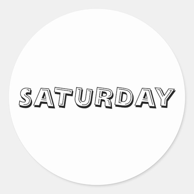 Saturday Alphabet Soup White Sticker by Janz (Front)