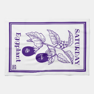 Saturday Eggplant - Kitchen Towel