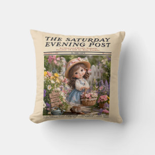 Saturday Evening Post Throw Pillow