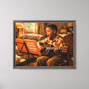 Saturday Guitar Practice Canvas Print