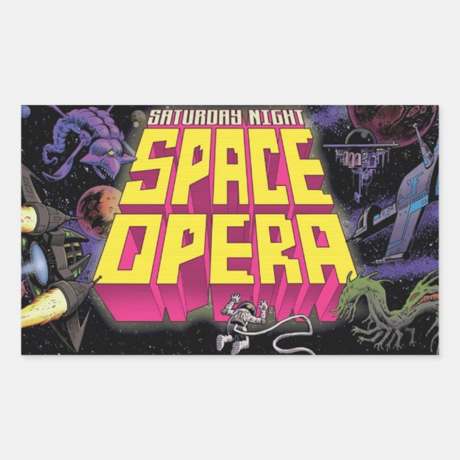 Saturday Night Space Opera Stickers! Sticker (Front)