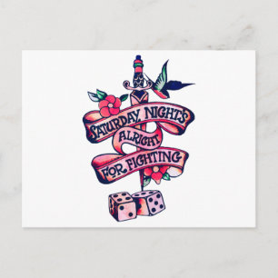 Saturday Night's Alright For Fighting Holiday Postcard
