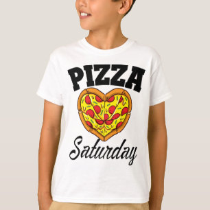 Saturday Pizza Night Funny Pizza Lover Fast Food  T-Shirt