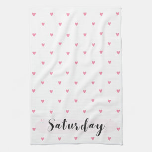 Saturday Tiny Hearts Kitchen Towel