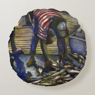 Saturday's Blessings, Harbour Island Round Pillow