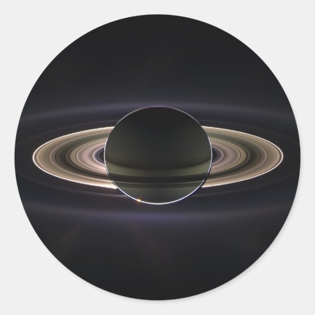Saturn Aglow Classic Round Sticker (Front)