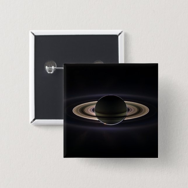 Saturn Aglow Pinback Button (Front & Back)