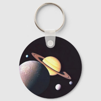 Saturn And Moons Keychain