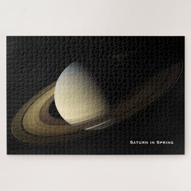 Saturn at Spring Equinox, Cassini-Huygens Jigsaw Puzzle (Horizontal)