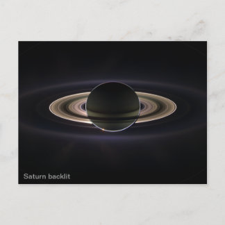 Saturn backlit postcard