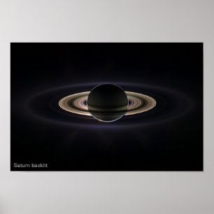 Saturn backlit poster