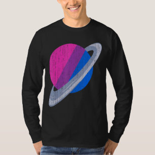 Saturn Bisexuality Flag Lgbt Bi Pride Month Bisexu T-Shirt