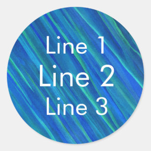 Saturn Blue Classic Round Sticker