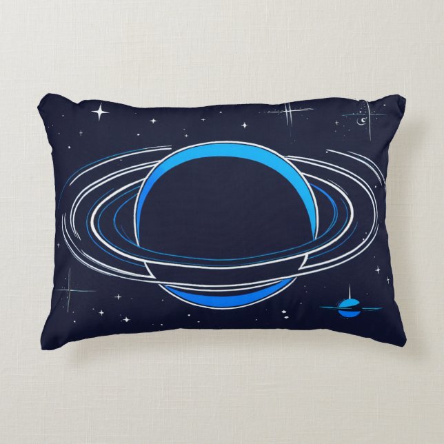 "Saturn Design Throw Pillow" Accent Pillow (Front)