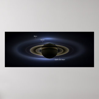 Saturn Eclipse 3 - Labelled Poster