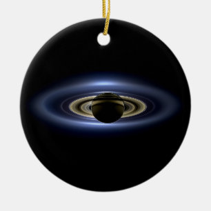 Saturn Eclipsed the Sun from Cassini Orbiter   Ceramic Ornament
