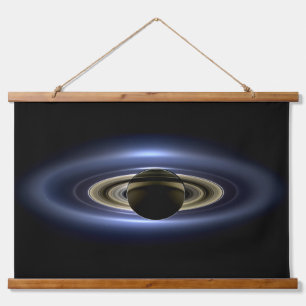 Saturn Eclipsed the Sun from Cassini Orbiter   Hanging Tapestry