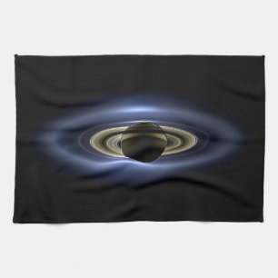Saturn Eclipsed the Sun from Cassini Orbiter Kitchen Towel