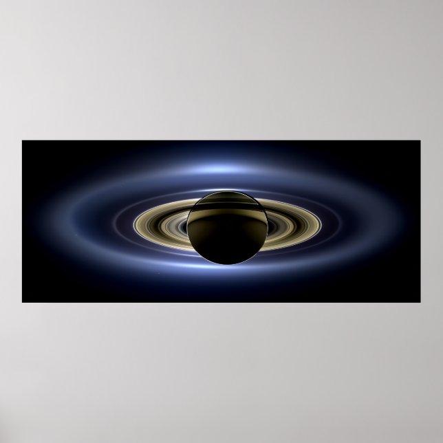 Saturn Eclipsed the Sun from Cassini Orbiter   Poster (Front)
