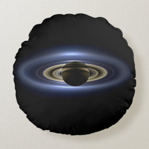 Saturn Eclipsed the Sun from Cassini Orbiter Round Pillow
