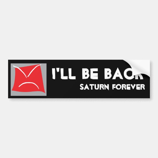 'SATURN FOREVER' BUMPER STICKER FOR SATURN CARS (Front)