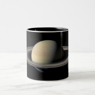 Saturn from Cassini Two-Tone Coffee Mug